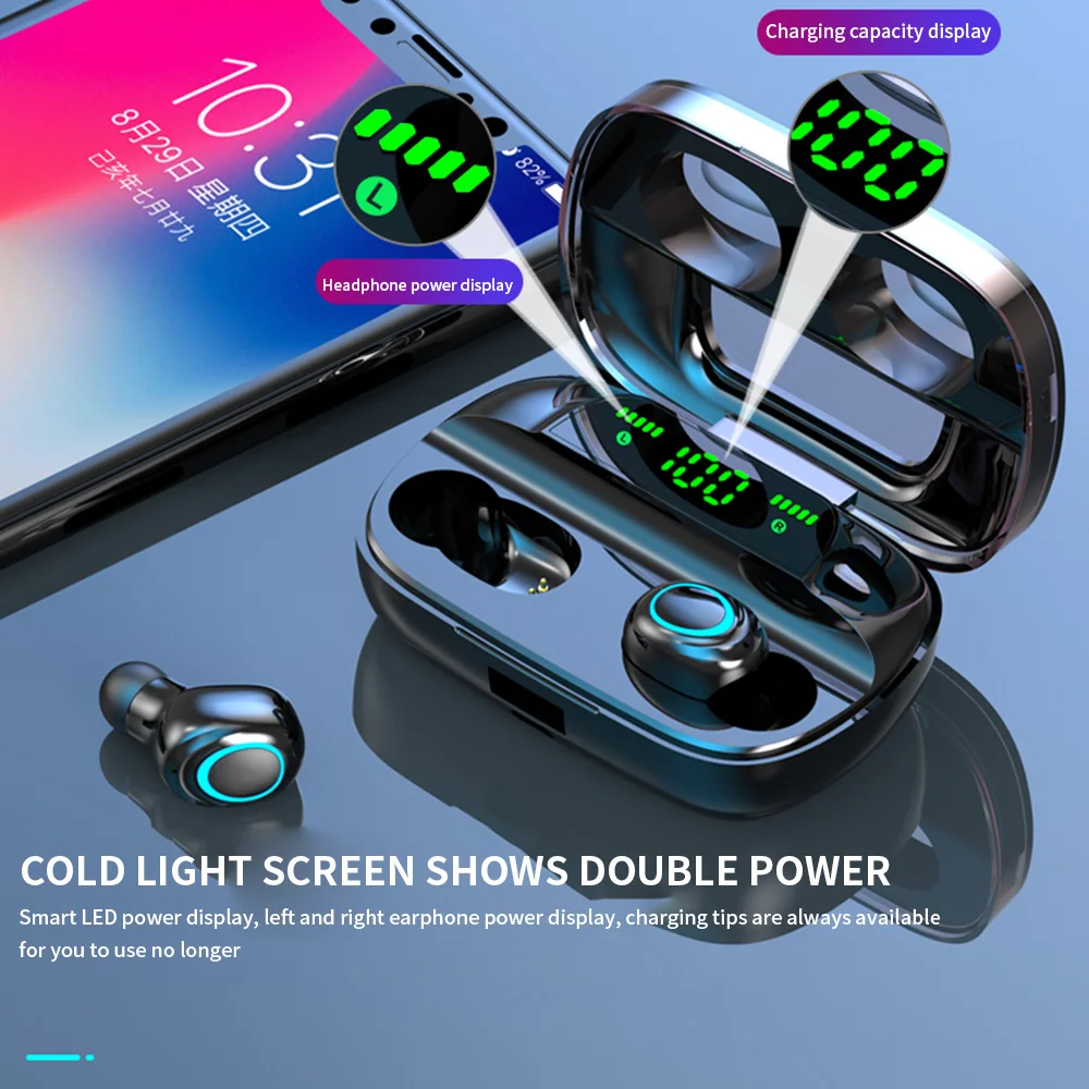Беспроводные наушники Bluetooth 5 0 светодиодный дисплей S11 TWS беспроводные вкладыши