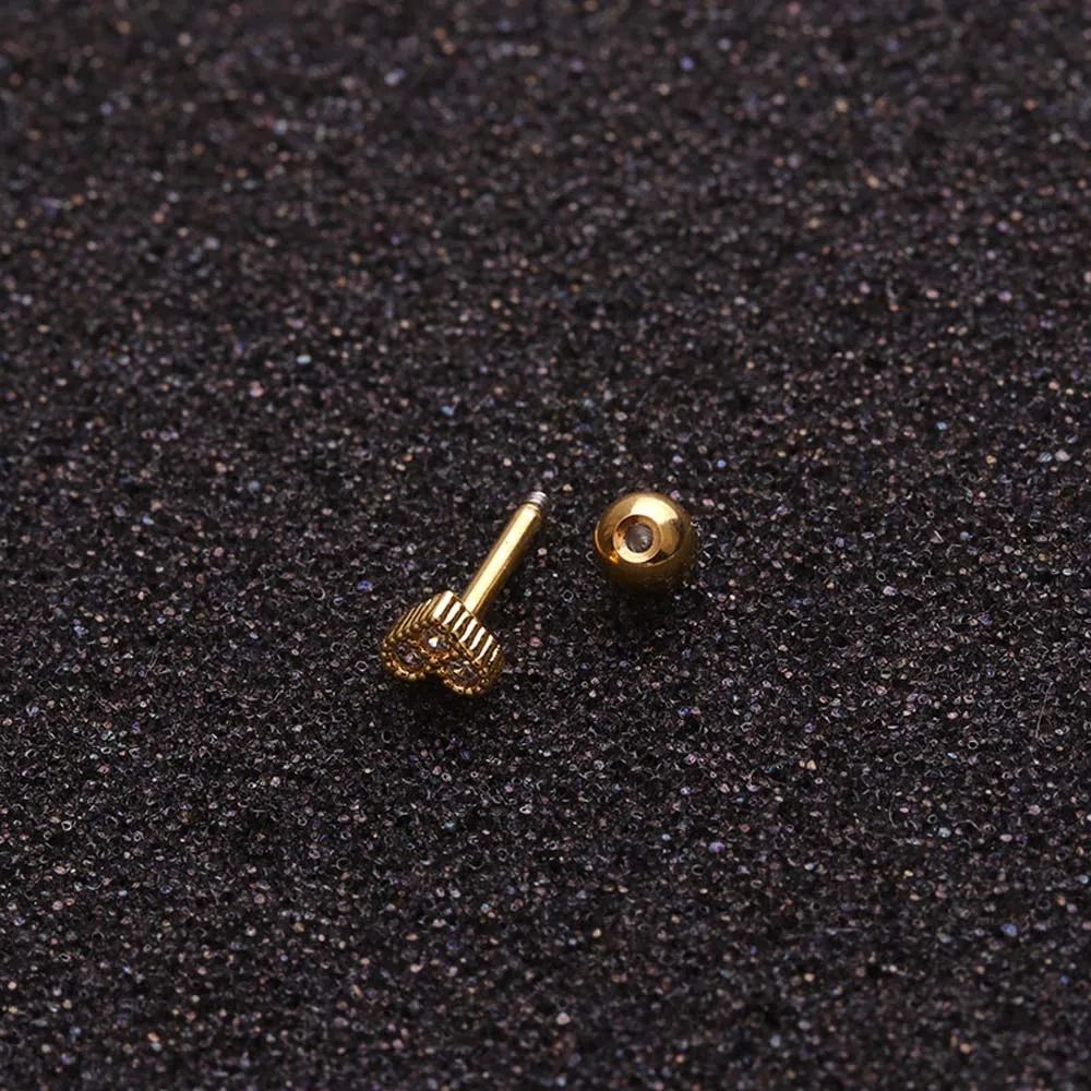 Серьги-гвоздики из хирургической стали 1 шт. ювелирные изделия Daith серьга-гвоздик