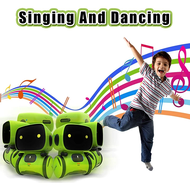 

Smart Robot Toys for Kids, Children Intelligent Robot Toys with Voice Control& Contact Sense,Dance& Sing&Walk, Recorder