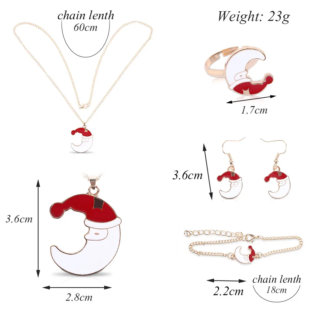 Рождественские украшения Драгоценности милые удобные детские серьги 4 шт./компл.