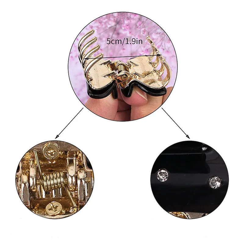 Новые однотонные мини-заколки для волос геометрические заколки-крабы акриловые