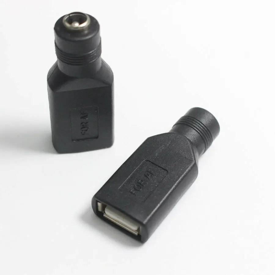 

USB Female To 5.5mm x 2.1mm Female DC Power Converter Charger Adapter Connector Condition:New