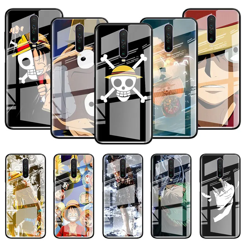 

Glass Case For Samsung Galaxy S20 FE S10 S9 S8 Plus Note 20 Ultra 10 Lite 9 8 Tempered Mobile Phone Cover Capas One Piece Luffy