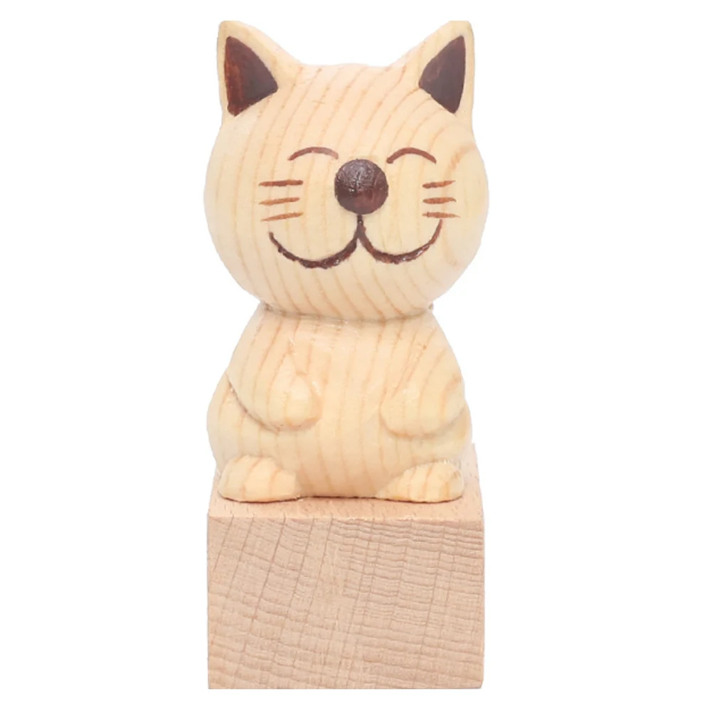 Деревянная милая собака Медведь Кролик кошка форма дверной стопор Держатель