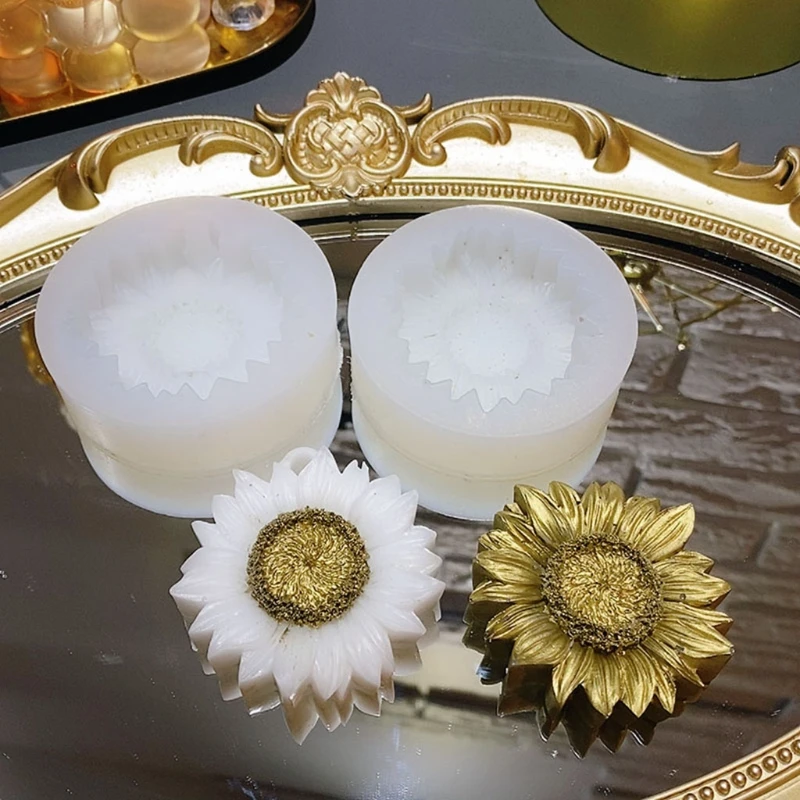 

Sunflower Epoxy Resin Mold Aromatherapy Plaster Silicone Mould DIY Crafts Soap Candle Handicrafts Decorations Casting Tools XXFD