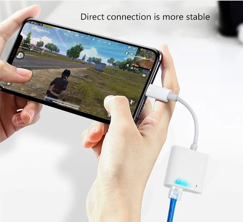 100 Мбит/с OTG Сетевой USB адаптер для Lightning к RJ45 Ethernet LAN проводной кабель камера iPhone/iPad