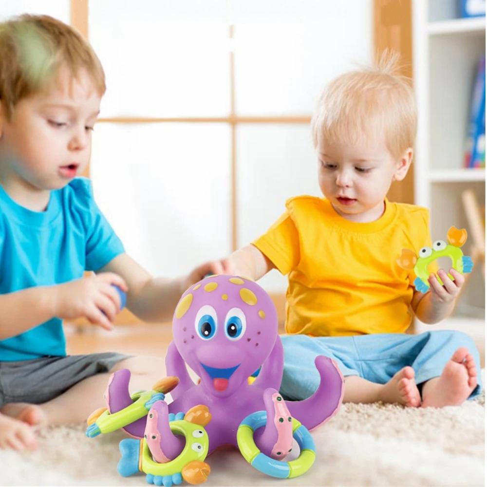 Детские игрушки для ванной игра в осьминог веселое плавающее кольцо обучающая
