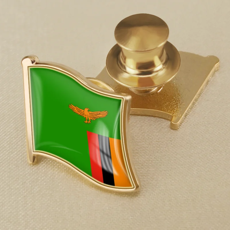 Герб Замбии замбийская карта национальный флаг эмблема брошь значки нагрудные