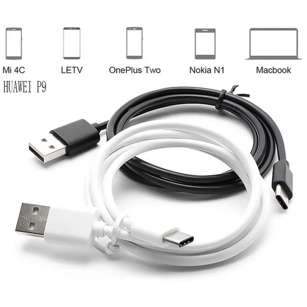 Кабель USB Type C 1 м/2 м/3 м для Samsung кабели быстрой зарядки Xiaomi Huawei круглый кабель