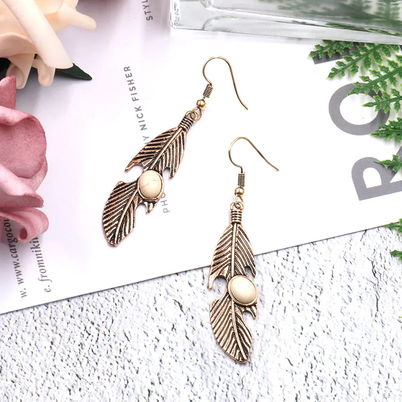 Новинка 2020 модные серьги с имитацией листьев европейские и американские