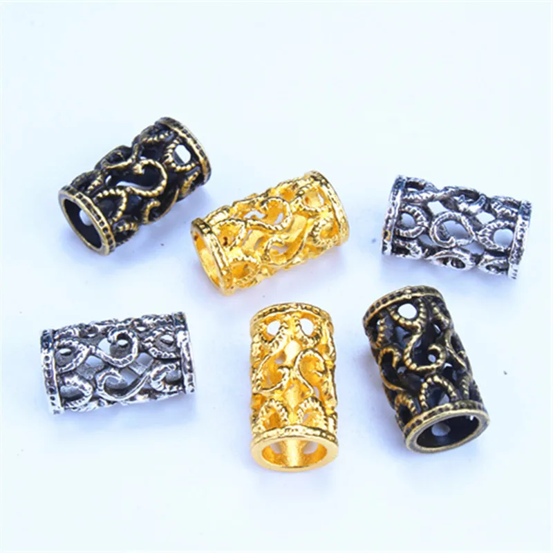 10 шт. Серебристые золотистые полые Викинги коса для волос страшная борода Дред