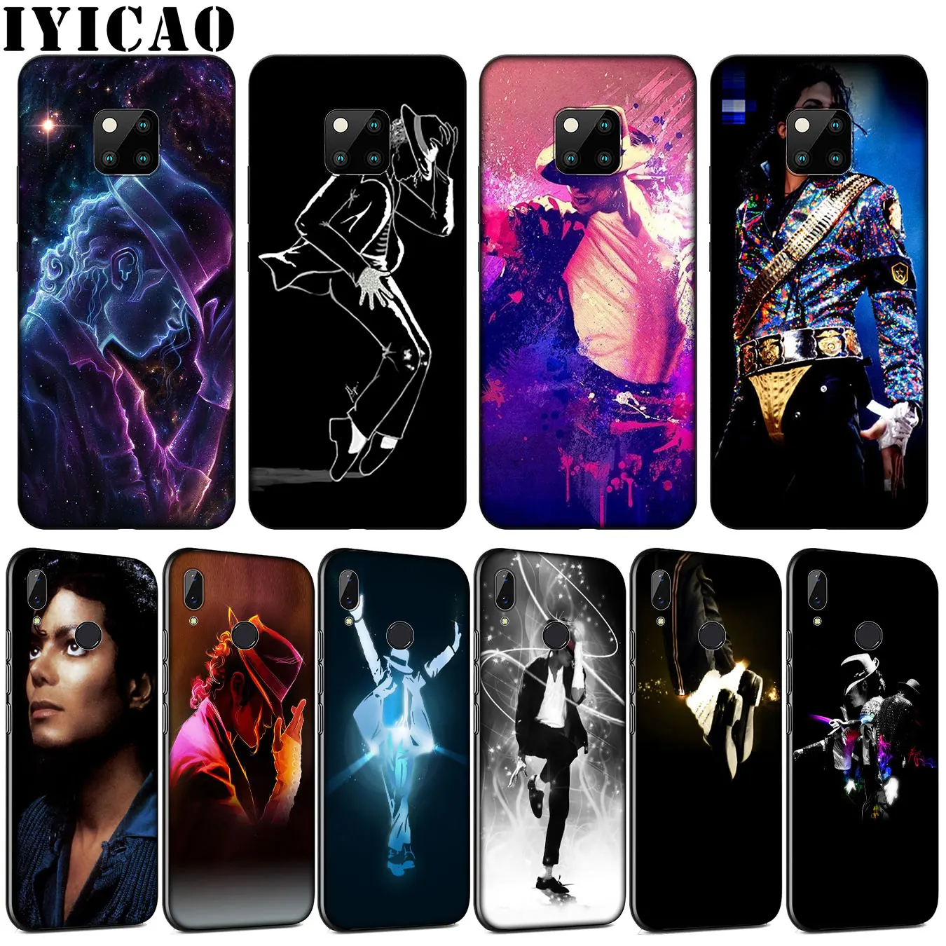 Мягкий силиконовый чехол IYICAO для телефона Майкла Джексона Huawei Mate 30 20 10 Pro черный