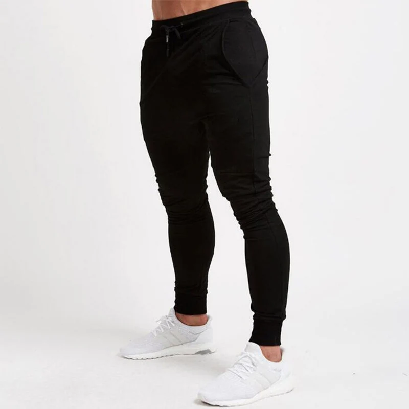 black99 nologo Модные мужские спортивные штаны для бега, повседневные длинные штаны для фитнеса, мужские тренировочные обтягивающие спортивные штаны для бега, спортивный костюм, хлопковые брюки - Цвет: black99 nologo