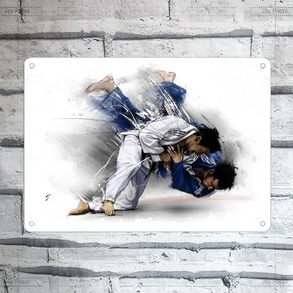 

Funny Judo Tin Sign Poster Home Pubs & Bars Poster Wall Art Poster Coffee Garden Office Man Cave Club Metal Sign