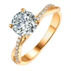 Женские обручальные кольца с кристаллами, свадебные украшения белого цвета Стразы, женские элегантные кольца 5-11, подарок D3
