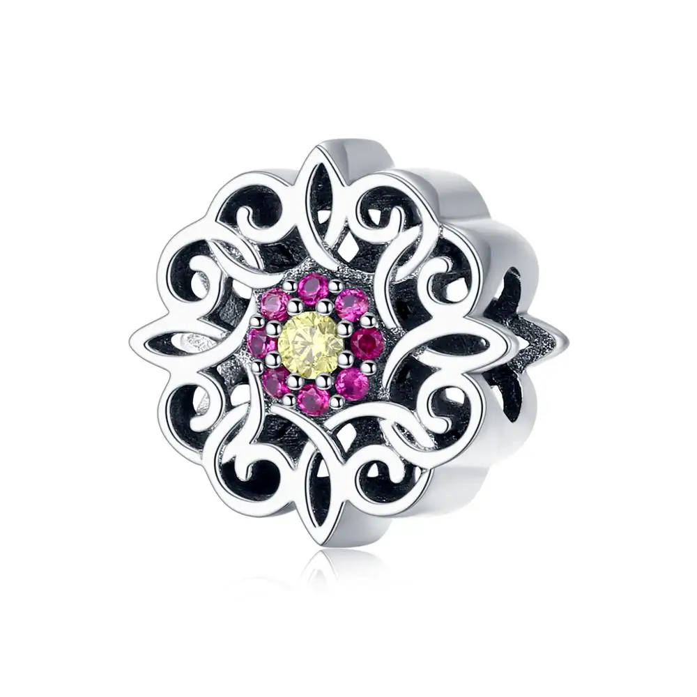 9 Style 100% 925 Sterling Silver Crystal Swan Flower Pink CZ Beads fit Women Charm Bracelets DIY Jewelry Girlfriend Gift | Украшения и