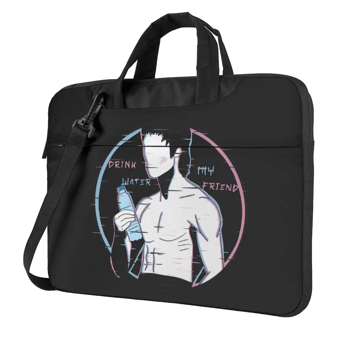 

Bruce Lee Water Laptop Bag Case Letter Print Cute Travel Computer Bag With Handle Waterproof Laptop Pouch