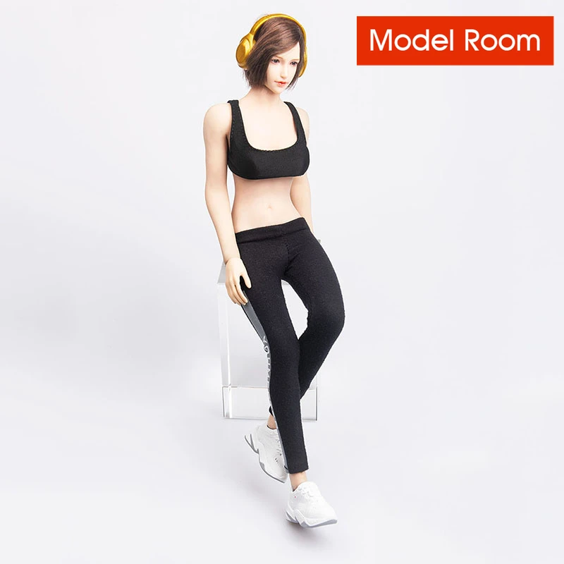 

TYM105 1/6 Female Yoga Vest Pants Shoes Clothes Set Model Fit 12'' TBL JO Soldier Big Breast Action Figure Body