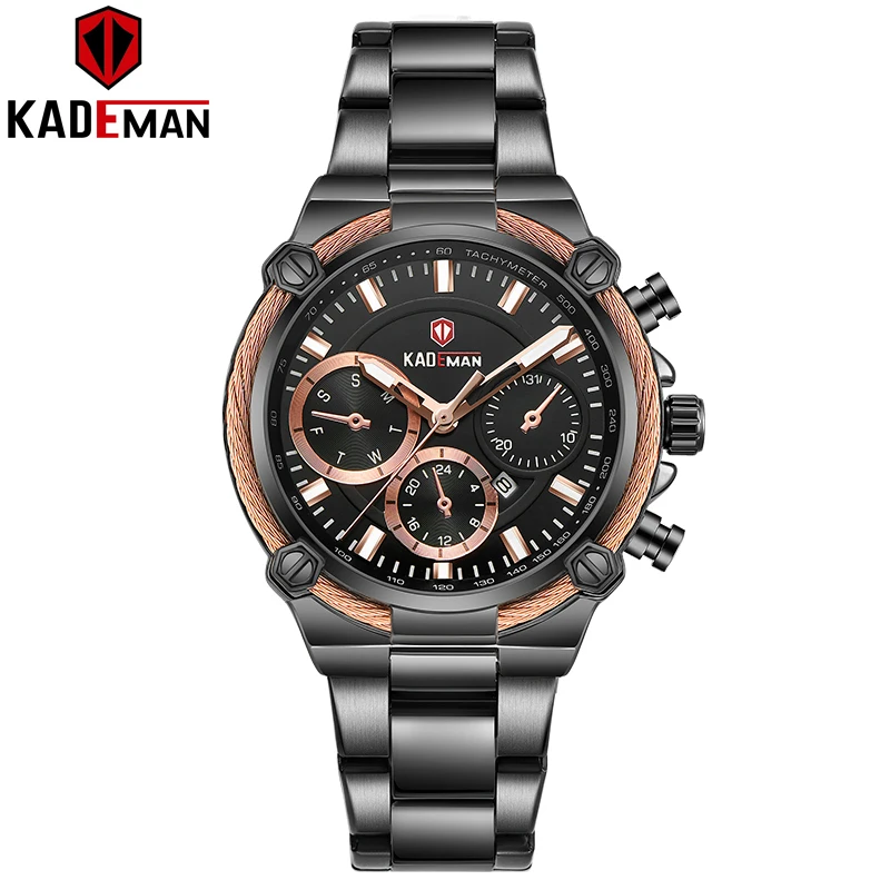836-B-RG-B KADEMAN женские наручные часы Топ бренд класса люкс бизнес Женские часы 3ATM новые модные женские часы Стальной браслет Relogio Feminno - Цвет: 836-B-RG-B