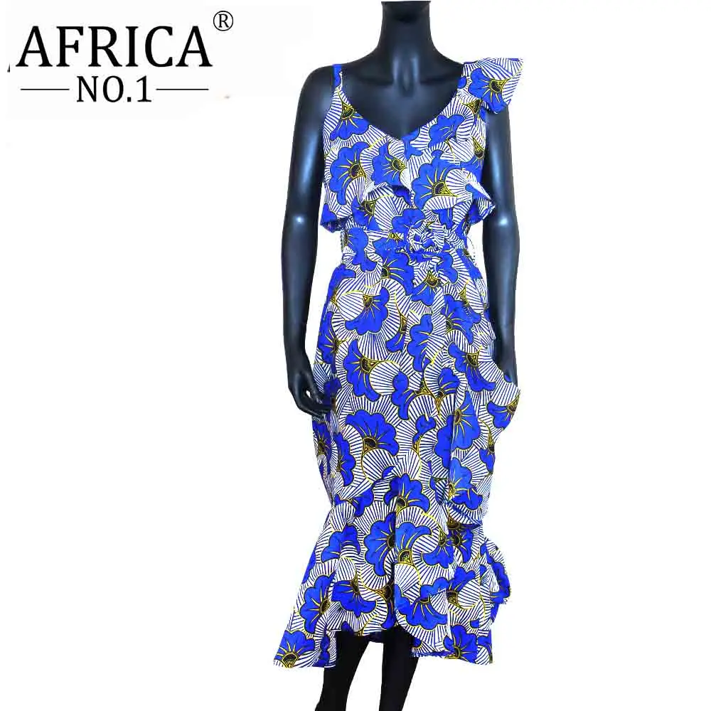 Women`s dress african Style Winter Spring dashiki sleeveless deep v neck bodycon Party dress with belt Female clothing S1925102