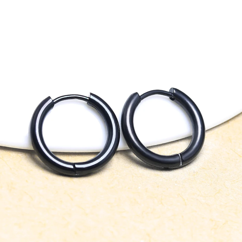 Innopes, 1 пара, маленькая серьга-кольцо, серебро, нержавеющая сталь, круглые серьги-кольца для женщин и мужчин, Ушные Кольца, клипсы, серьги Huggie, 10-20 мм