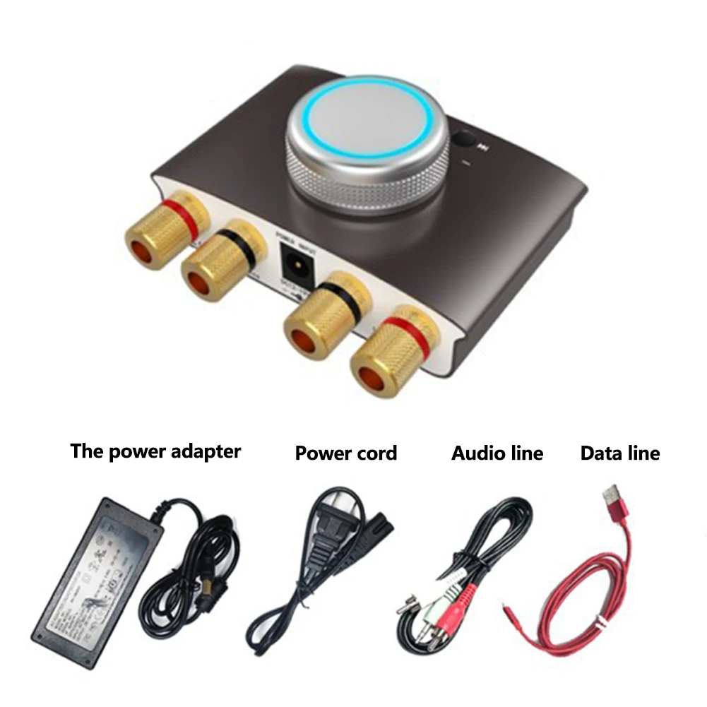 

TPA3116 LED Indicator Stereo Mini HIFI Bluetooth V4.2 Universal Low Noise Power USB Input Audio Digital Amplifier Aluminum Alloy