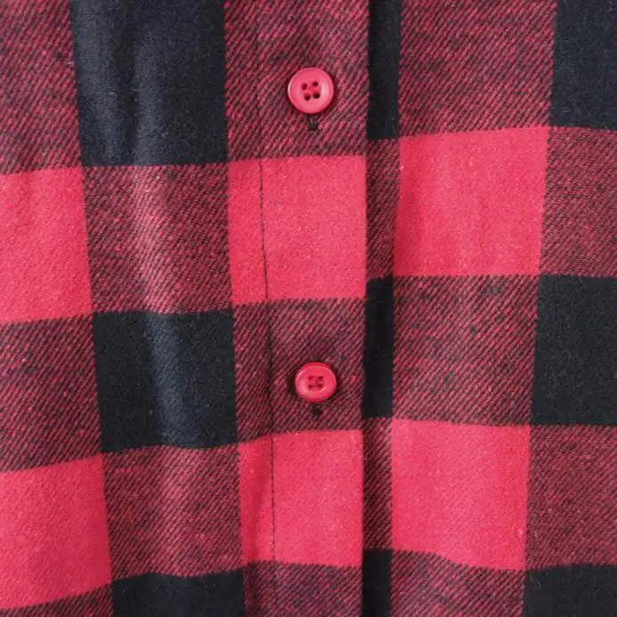 Женская блузка с длинным рукавом SAGACE однобортная хлопковая рубашка в клетку