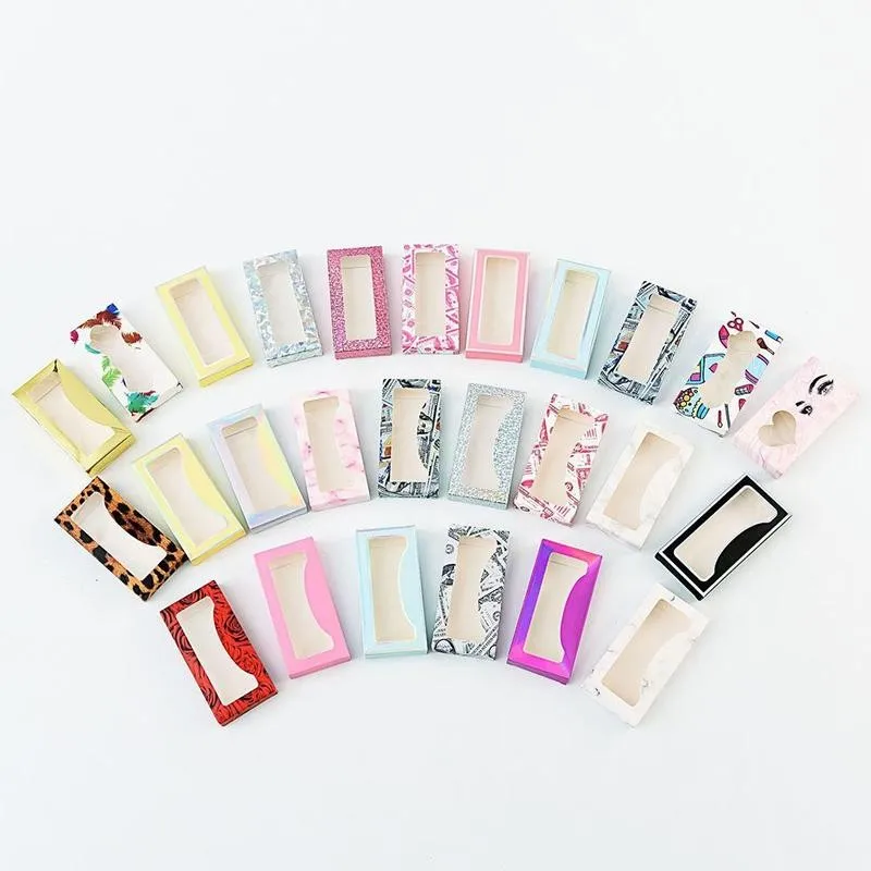 4 шт. коробка для хранения ресниц картонная бумажная упаковочная 25 мм длинных