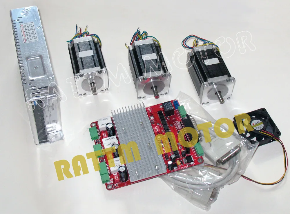 США Корабль 3 оси Фотоэлементы NEMA23 76 мм/3.0A 270oz in stepper motor & TB6560 Драйвер платы для