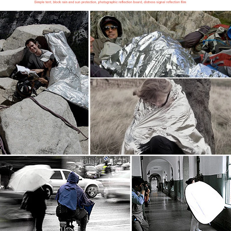 Туристическое спасательное одеяло многофункциональное водонепроницаемое для