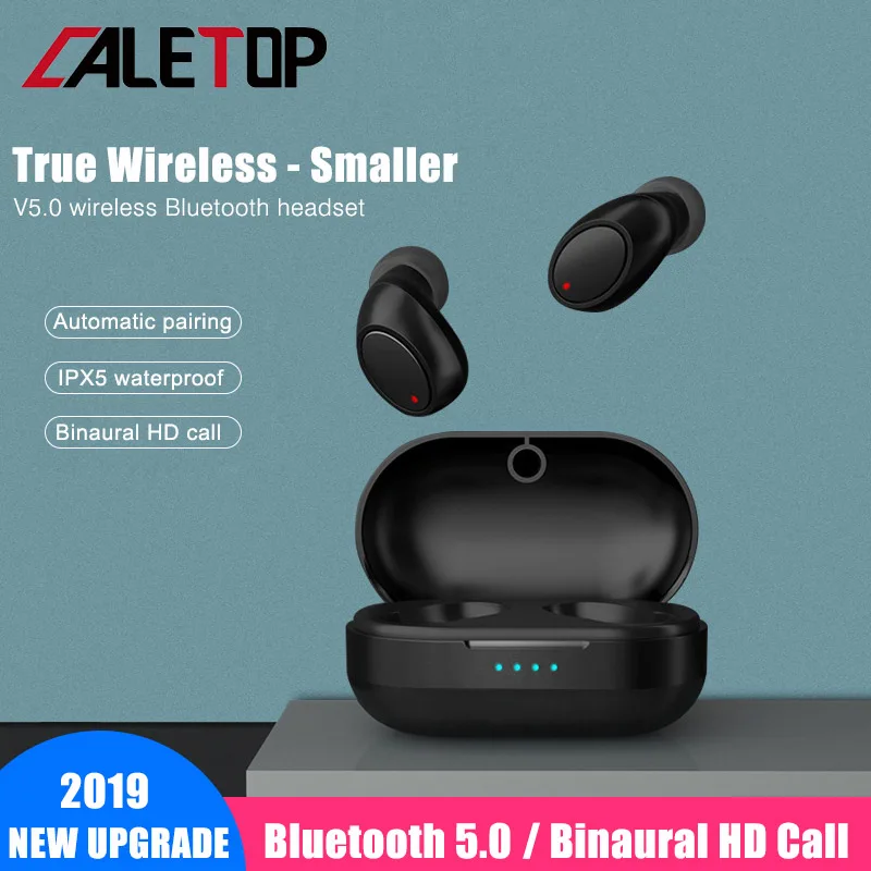 Беспроводные наушники CALETOP TWS Bluetooth 5 0 с микрофоном свободные руки Hi Fi 6D стереозвук