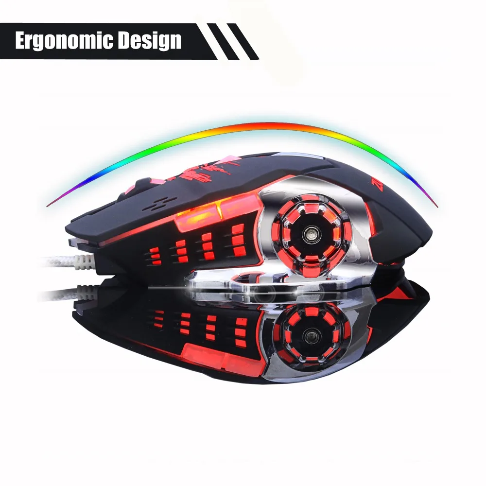 ZUOYA игровая мышь USB Проводная оптика Micel светодиодный с подсветкой игра Mause для ПК ноутбука pro gamer