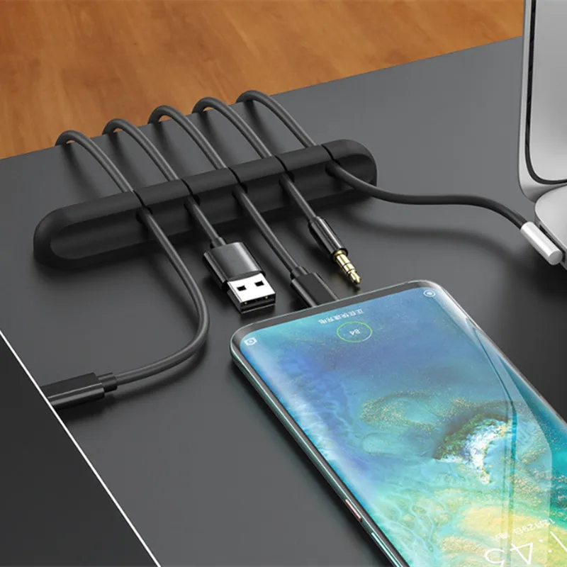 Органайзер для кабеля, силиконовый usb-кабель, намотка, настольный, аккуратный, управление, зажимы, держатель кабеля для мыши, провода для наушников