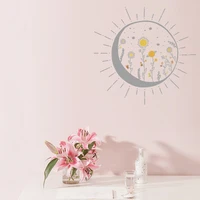 cartoon sun flower planet wall sticker childrens bedroom entrance wall beautification diy decorative wall paper