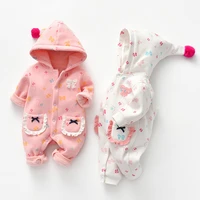 new born baby girl clothes 0 18 months baby twin winter bodysuit autumn newborn clothes pink cotton rompers baby shower gifts