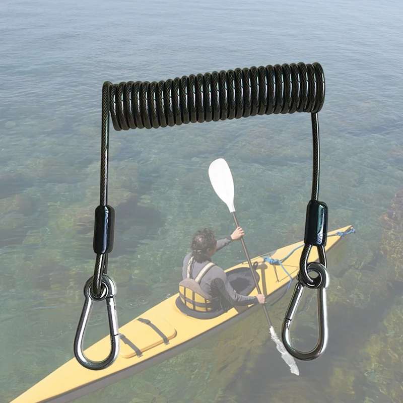

Retractable Tool Lanyard Fishing Coiled Lanyard Heavy Duty Safety Rope for Kayak