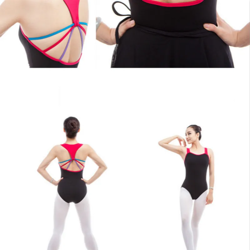 Танцевальная тренировочная одежда для взрослых гимнастические трико с открытой