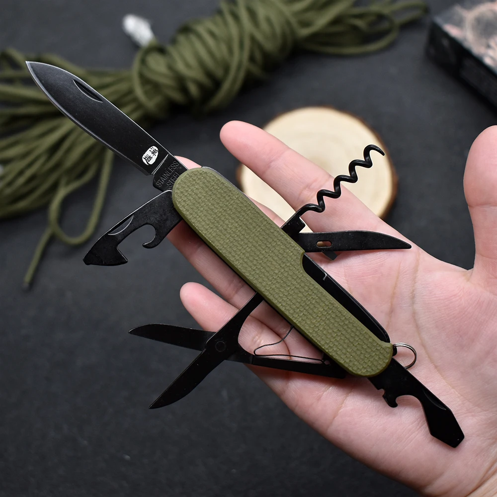 

Folding knife multifunctional EDC self-defense combination tool outdoor folding knife mountaineering camping hunting fishing
