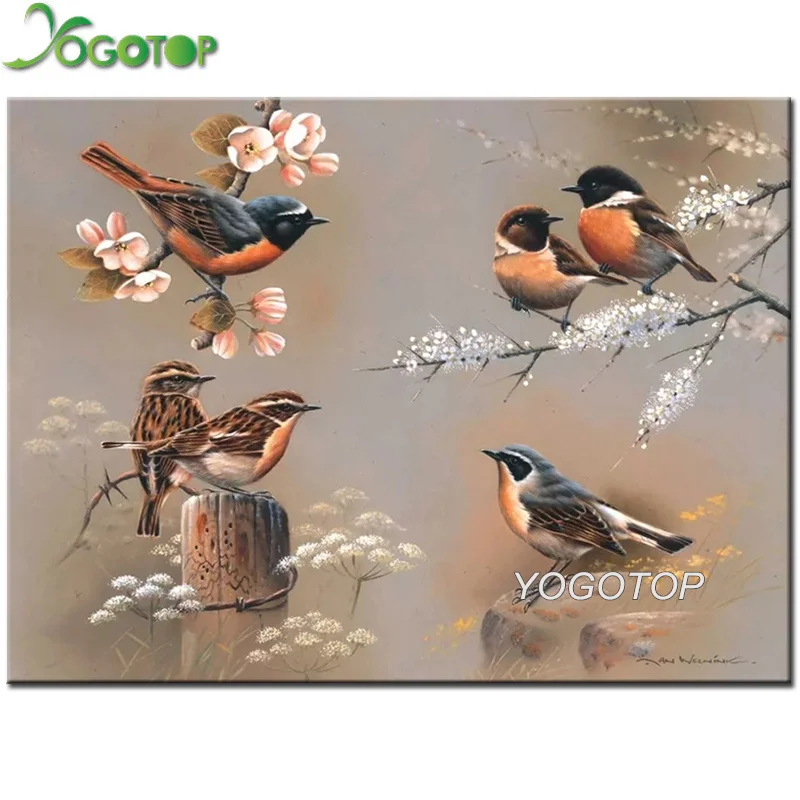 

sparrow bird 5D DIY Diamond Painting Full Drill Art 3d picture diamond Embroidery animal Cross Stitch mosaic painting YY2220