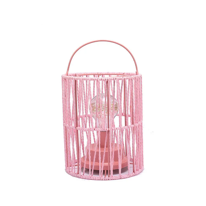 Iron Weave LED Table Lamp Night Lights Bedroom Study Home Decor Lantern Christmas New Year Gift USB Battery Lighting | Лампы и