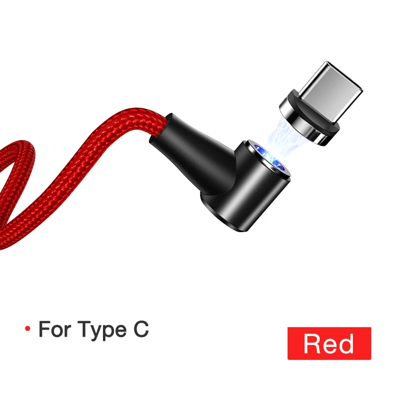 Cafele новейший QC 3,0 Магнитный Micro USB кабель для iPhone телефон зарядный провод шнур Тип USB C кабель для huawei P30 Xiaomi samsung - Цвет: Red for type c