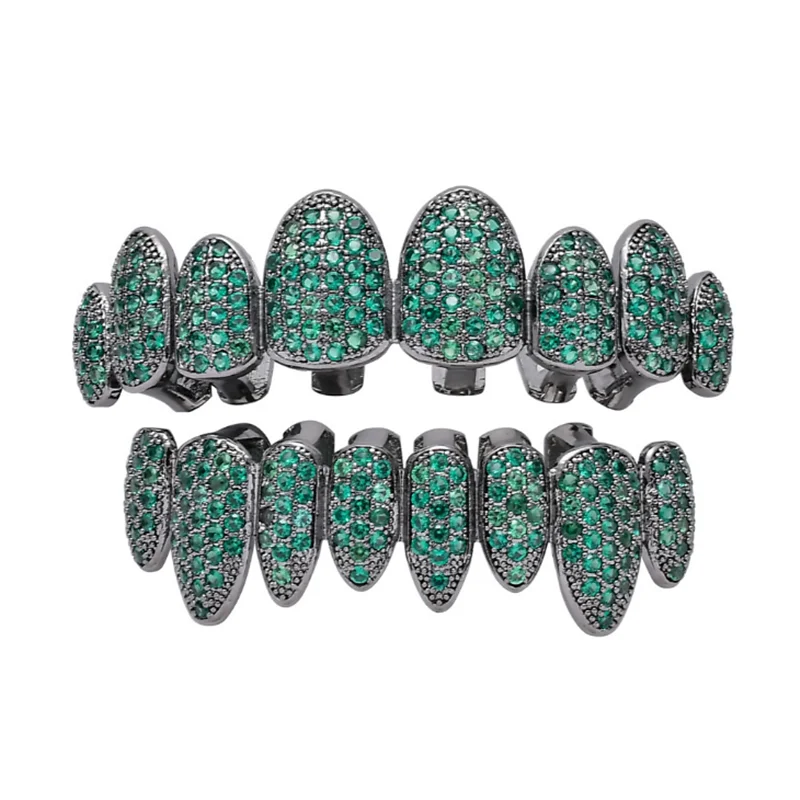 Хип-хоп кубические циркониевые Зубные коронки рот панковские зубные колпачки