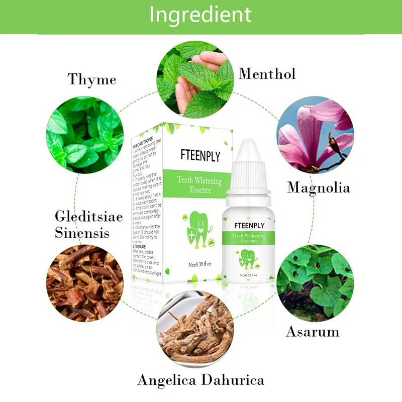 Отбеливающая эссенция для гигиены полости рта ежедневного использования