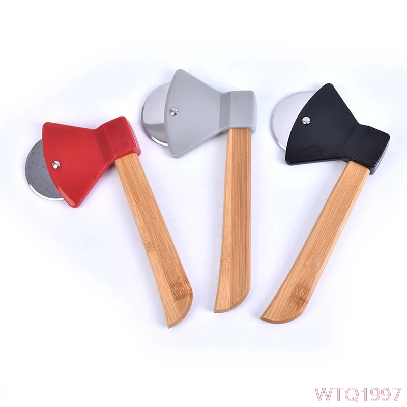 Топор бамбуковый нож с ручкой для пиццы вращающееся лезвие дома очень хорошего