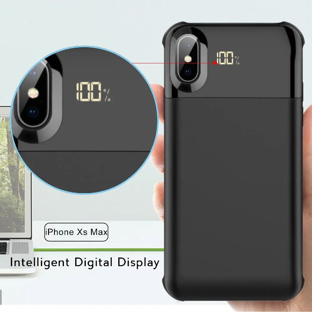 Для iPhone X/XR/XS Max Intelligence беспроводной зарядный чехол для аккумулятора, зарядное устройство, чехол для мобильного телефона