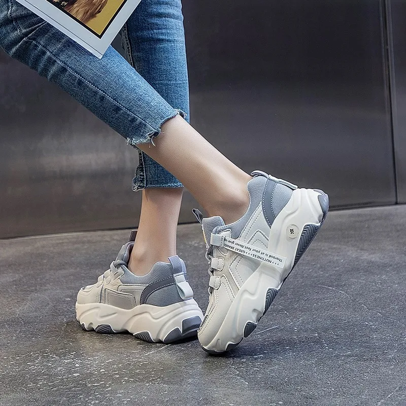 

Hip Hop Women's Chunky Sneakers Tenis Basket Women Casual Platform Shoes Ulzzang Dad Shoes Zapatos Mujer Size 34-43