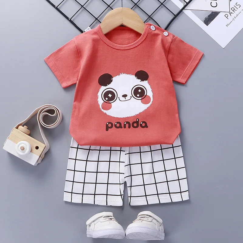 

New Boys Outfits Girls Clothes Children's Clothing Suits Top Cotton Pants Suit 2pcs Clothing Sets Kids Clothes 9M24M3T5T6T