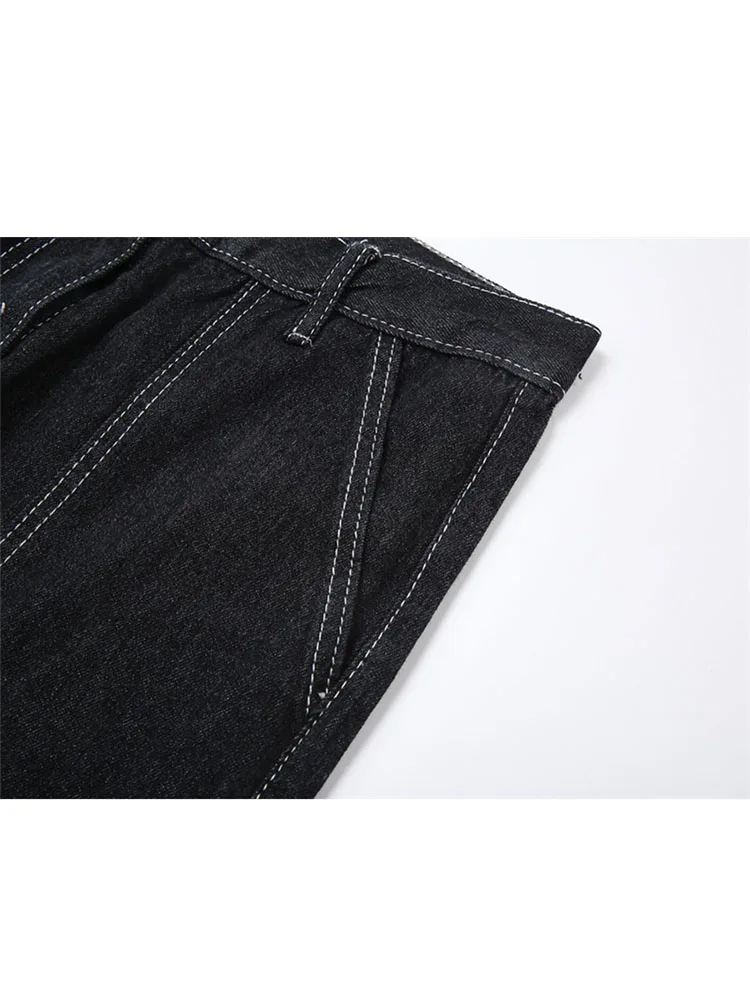 Vintage Gothic Baggy Jeans Women Streetwear Boyfriend Y2K Female Wide Leg Pants High Waist Straight Denim Trousers 2022 Spring |