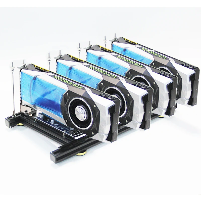 Suporte para Placa de Vídeo 4gpu Placa Gráfica Externa Faça Você Mesmo com Suporte para Mineração Cabos de computador e conectores