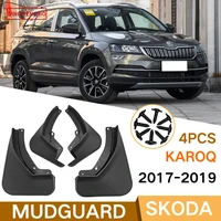 for skoda karoq 2017 2019 set molded mud flaps mudflaps splash guards front rear mud flap mudguards fender accessories 4pcs abs
